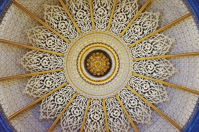 Low angle view of ornate ceiling in building