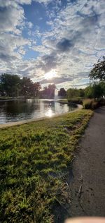Scenic view of river against sky