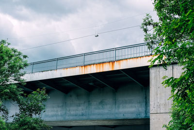 Low angle view of bridge against sky