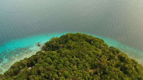 High angle view of sea shore