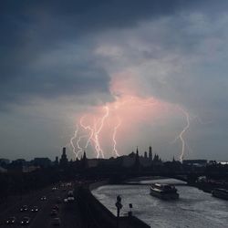 Cloudy sky over city