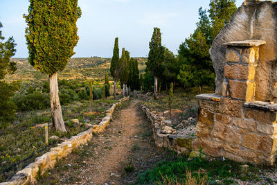 Panoramic view of old ruins