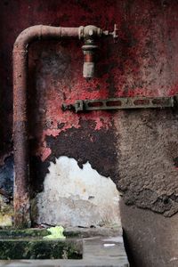 Close-up of rusty pipe