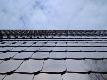 Low angle view of roof against sky