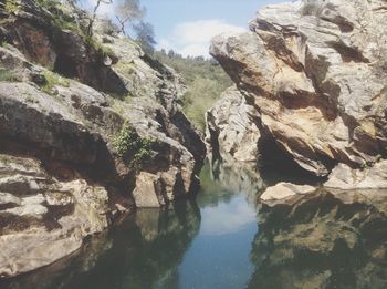 Rocks in sea