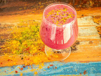 Close-up of drink on table