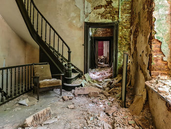 Interior of abandoned building