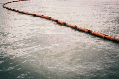 High angle view of pier over sea