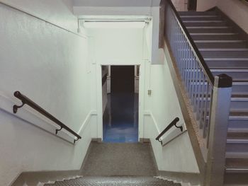 Low angle view of staircase in building