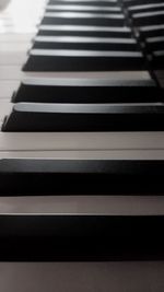 Close-up of piano keys