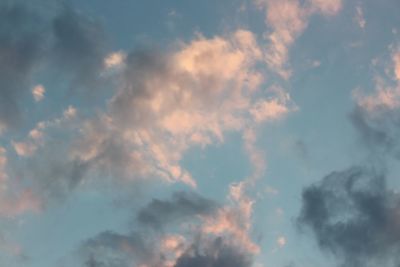Low angle view of cloudy sky