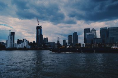 City skyline with waterfront