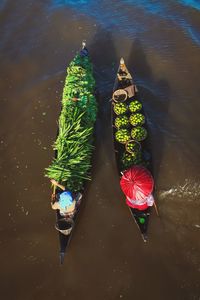 Floating market activity in lok baintan village