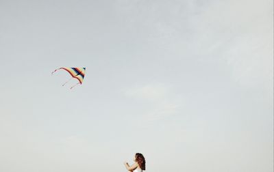 Low angle view of parachute