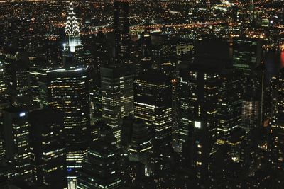 Illuminated cityscape at night