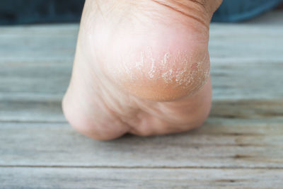 Close-up of person hand holding ice cream