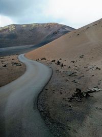 Scenic view of desert against sky