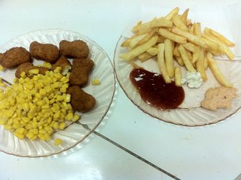 Close-up of served food