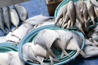 Close-up of fish for sale at market