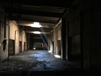 Interior of abandoned building