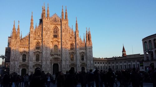 Panoramic view of cathedral against clear sky