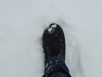 Low section of person in snow