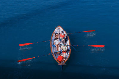 Boats in sea