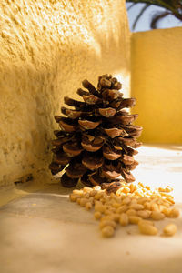 Close-up of bread on table