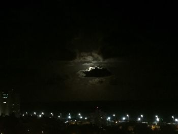 View of illuminated cityscape at night