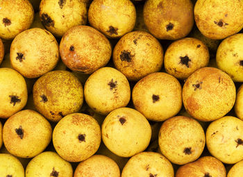 Full frame shot of quinces for sale at market