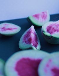 Close-up of fruits against white background