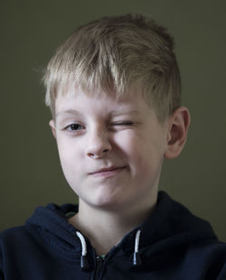 Close-up portrait of boy