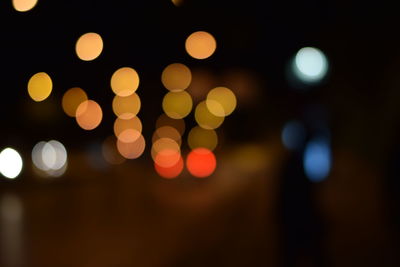 Defocused lights at night