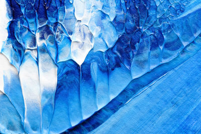 Close-up of blue curtain