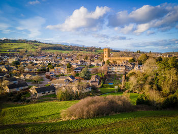 Cotswold town in the english countryside