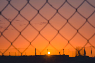 Close-up of chainlink fence