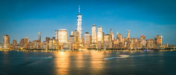 View of city at waterfront.new york city, united states of america