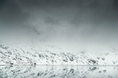 Scenic view of snow covered landscape