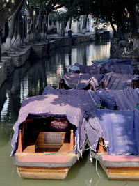 Boats in lake