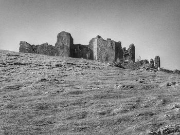 Built structures against the sky