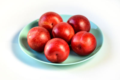 High angle view of tomatoes in bowl