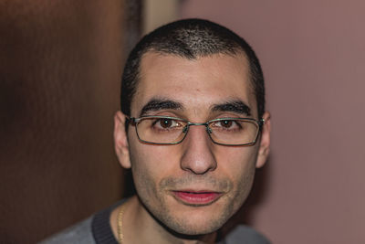 Close-up portrait of young man