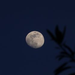 Low angle view of moon in sky