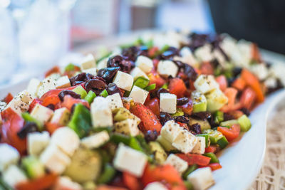 Close-up of salad in plate