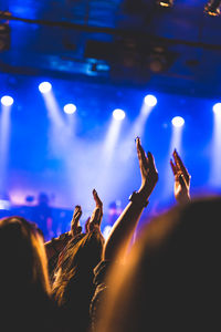 Group of people at music concert