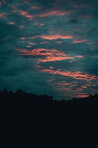 Scenic view of dramatic sky during sunset