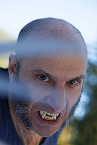 Close-up portrait of smiling man