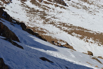 Scenic view of snow during winter