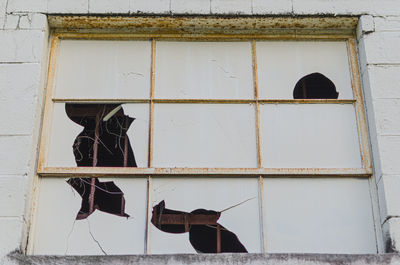 Low angle view of abandoned building