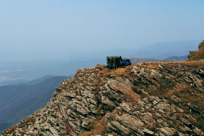 Scenic view of rocky mountains against sky